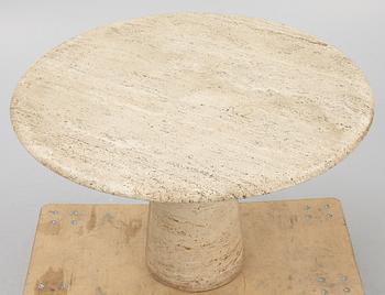 A travertine dining table, late 20th century.