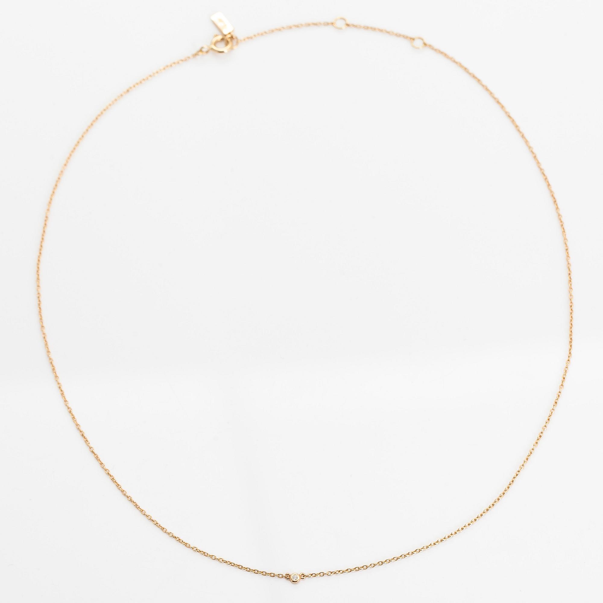 Efva Attling, halsband, "My first diamond necklace", 18K guld och diamant.