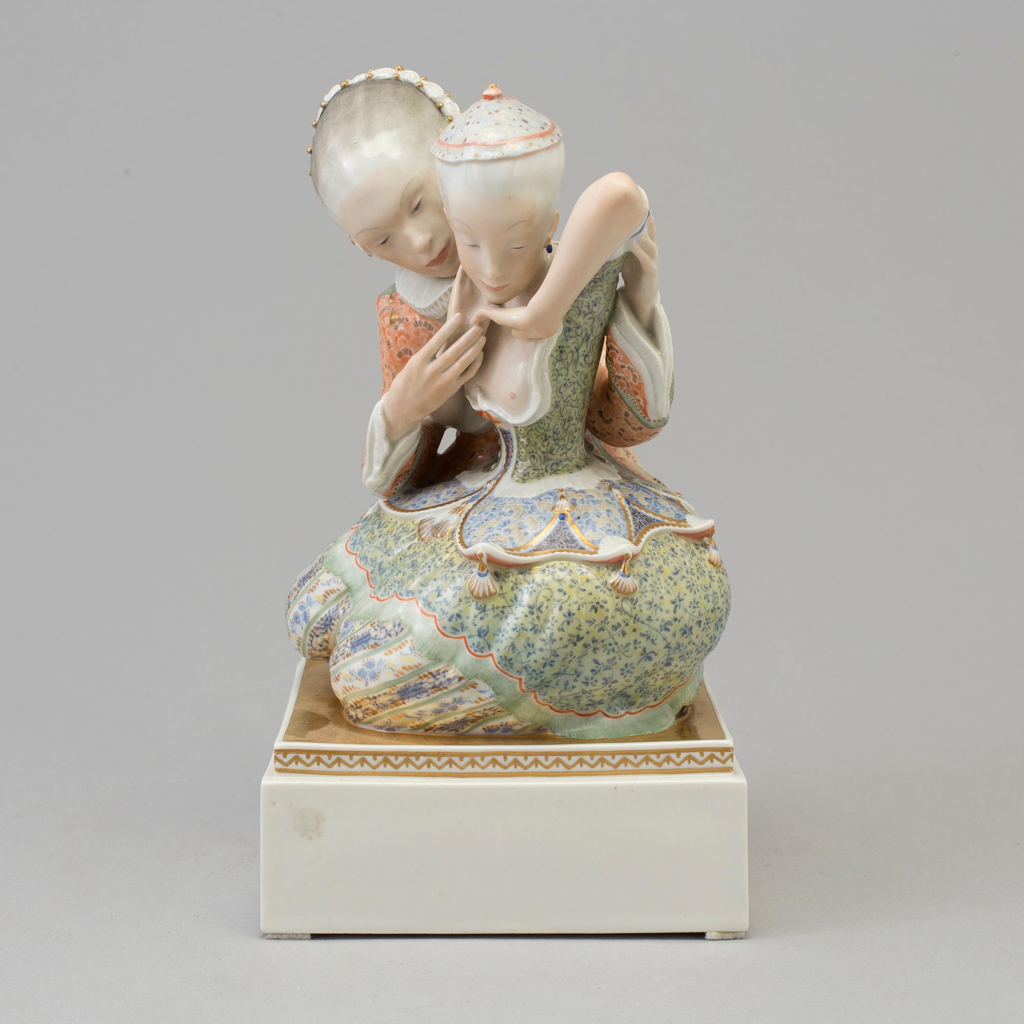 A Gerhard Henning porcelain figure, Royal Copenhagen, Denmark, 1922. Not first quality.