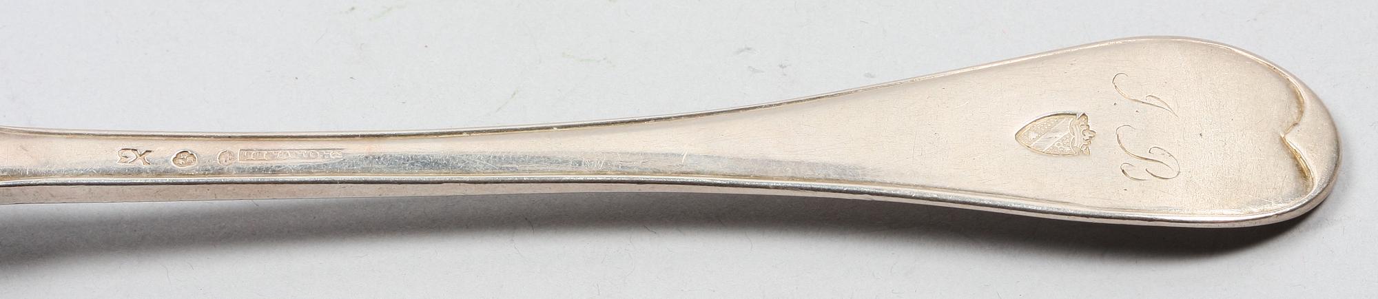MATSKEDAR, 3 st, silver, bla  Johan Petter Grönvall, Stockholm, 1700-tal resp tidigt 1800-tal.