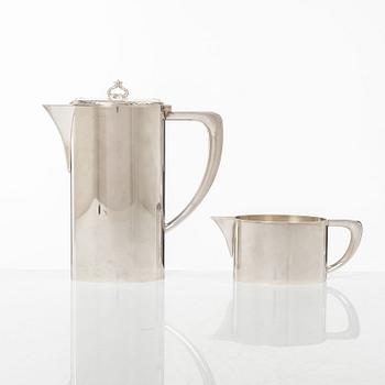 Christoph Widmann, kaffekanna och gräddkanna, nysilver, Tyskland.