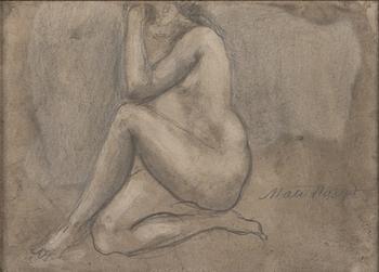 Matti Haupt, drawing, signed.