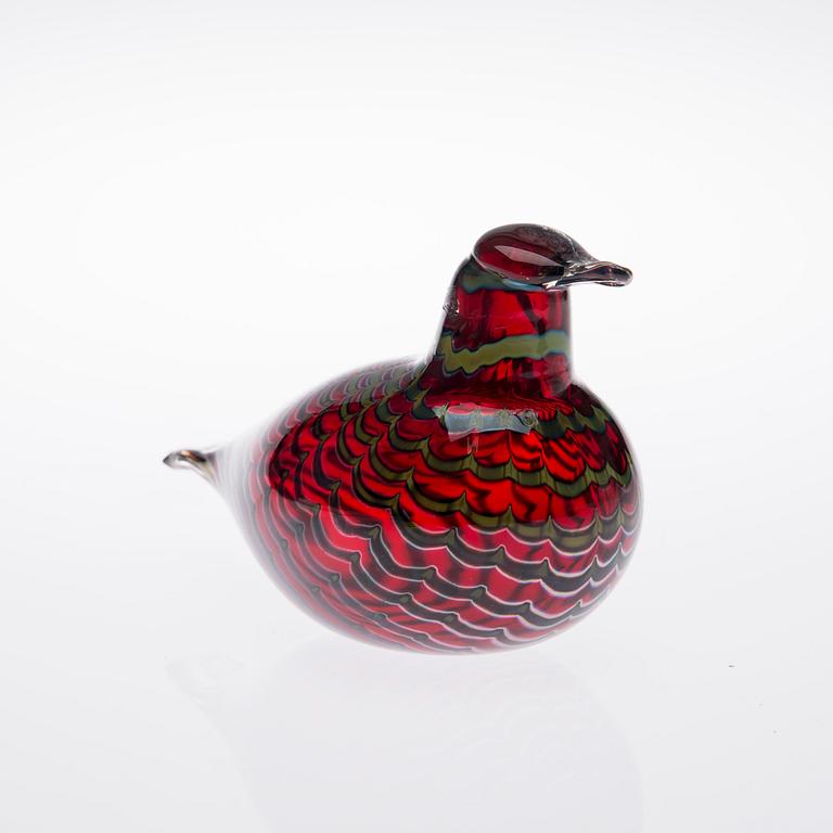 OIVA TOIKKA, FÅGEL, glas, signerad O. Toikka Nuutajärvi.