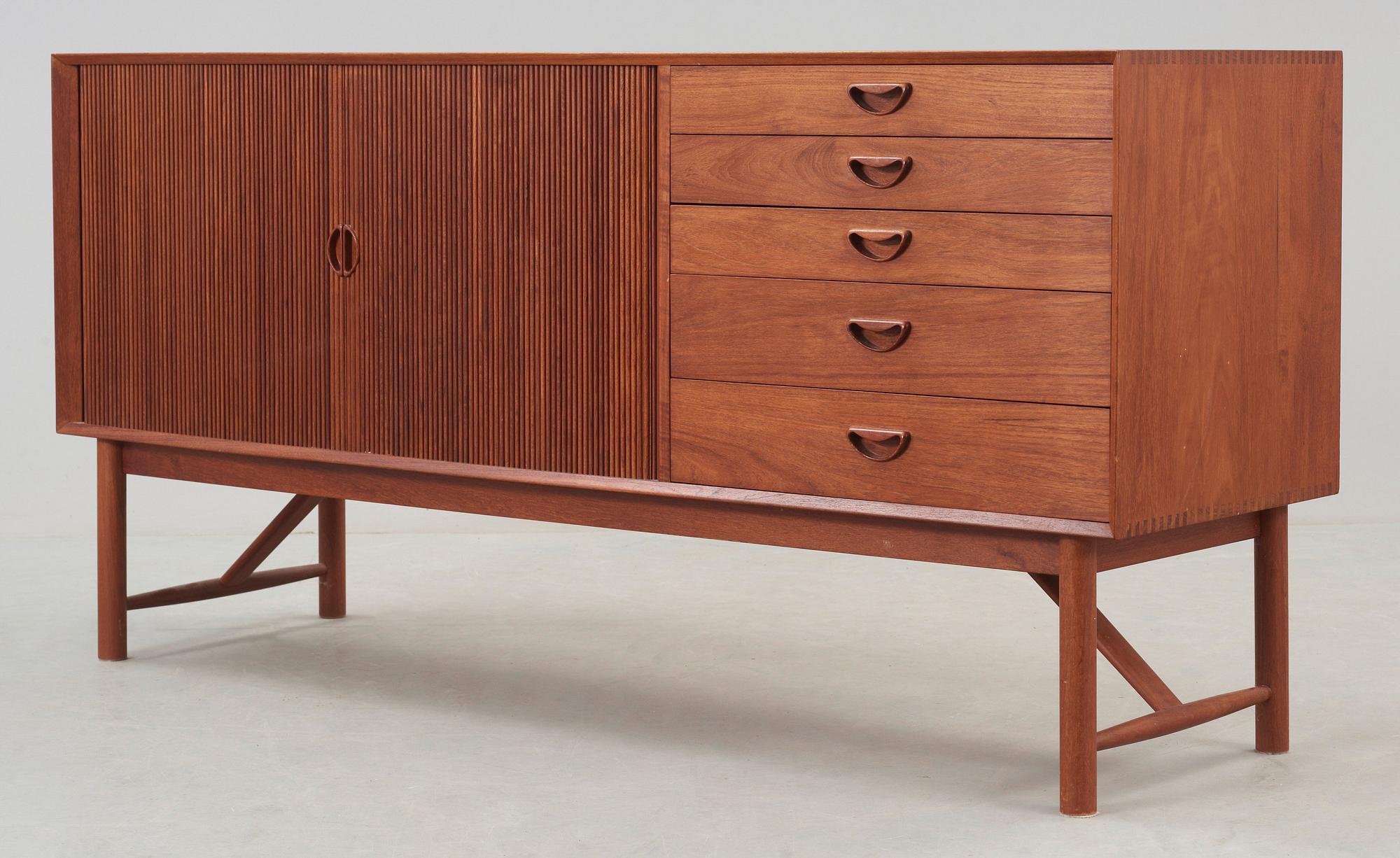 A Peter Hvidt & Orla Mølgaard-Nielsen teak sideboard, Søborg Møbler, Denmark 1950's-60's.