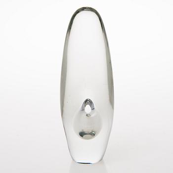 TIMO SARPANEVA Orchid glass sculpture, signed Timo Sarpaneva Iittala.