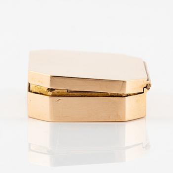 A Swedish 18K gold vinaigrette/scent box, mark of Johan Daniel Blomsterwall, (active 1810-1841 (1843)) Gothenburg.