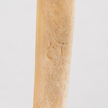 Bowl, letter knife and 4 spoons, some signed, sami handicraft / duodji, early 20th century.