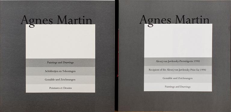 AGNES MARTIN. Paintings and drawings : Stedelijk Museum Portfolio (10 lithographs). 1990.