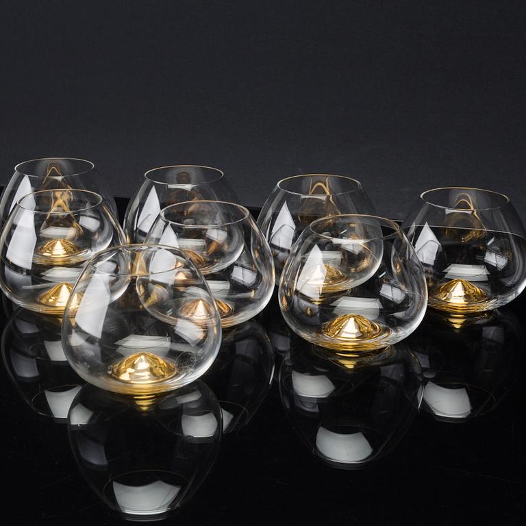 INGEGERD RÅMAN, a set of eight cognac glasses.