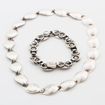 BRACELET and NECKLACE, silver, ALTONA and STIGBERT, 1956 and 1957.