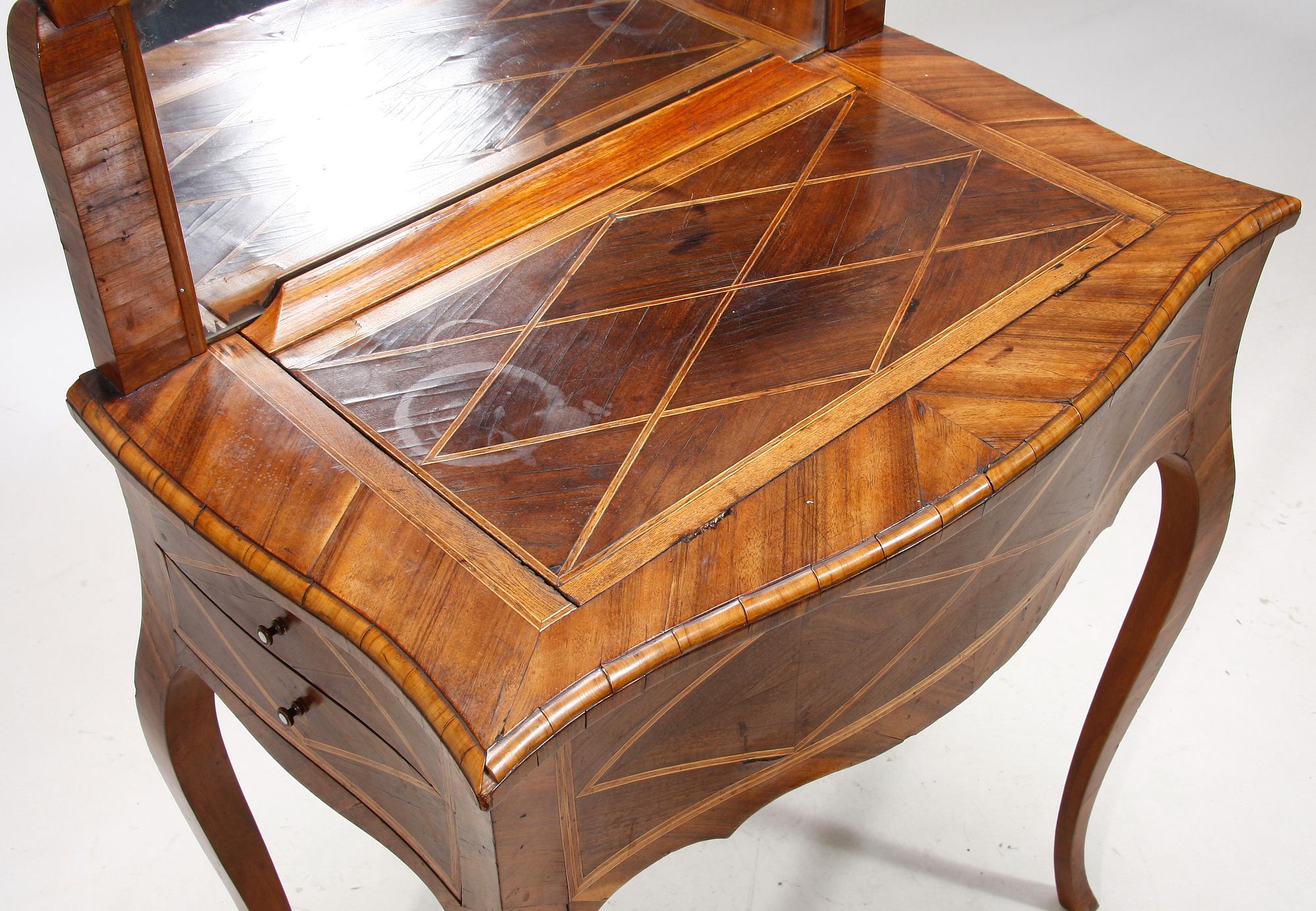 TOILETTEBORD, av Johan Jacob Eisenbletter (ebenist i Stockholm ca 1760-1813).