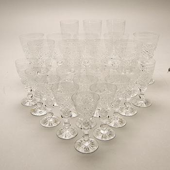 A 27 pcs"Elvira Madigan" glass service from  Kosta.