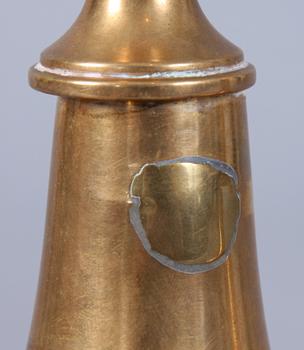 KANDELABRAR, ett par, mässing, Nyköpings mässingbruk. Nr 24. 1800/1900-tal.
