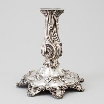 CHRISTIAN HAMMER, fot till skål, silver, Stockholm, 1852. Tot vikt  ca 493 gram.