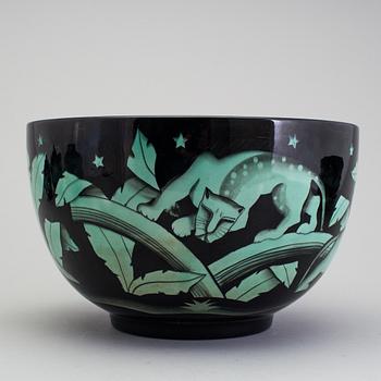 ILSE CLAESSON, "Serie V", bålskål, flintgods. Rörstrand 1930-tal.