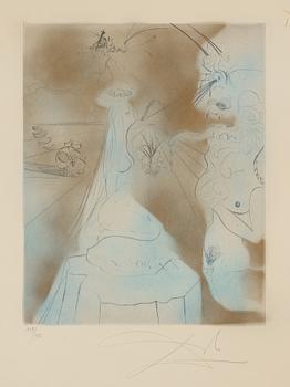 SALVADOR DALÍ, colour aquatint etching, signed in pencil and numbered 117/145.