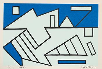 Olle Baertling, silkscreen in colours, 1950-68, signed 59/300.