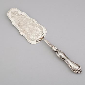 TÅRTSPADE, silver, GAB, Stockholm 1876. Vikt ca 96 gram.