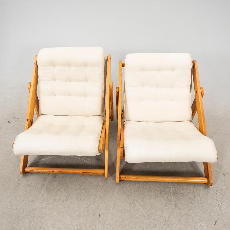 A pair of "Kon-Tiki" easy chairs by Gillis Lundgren for IKEA 1970's.