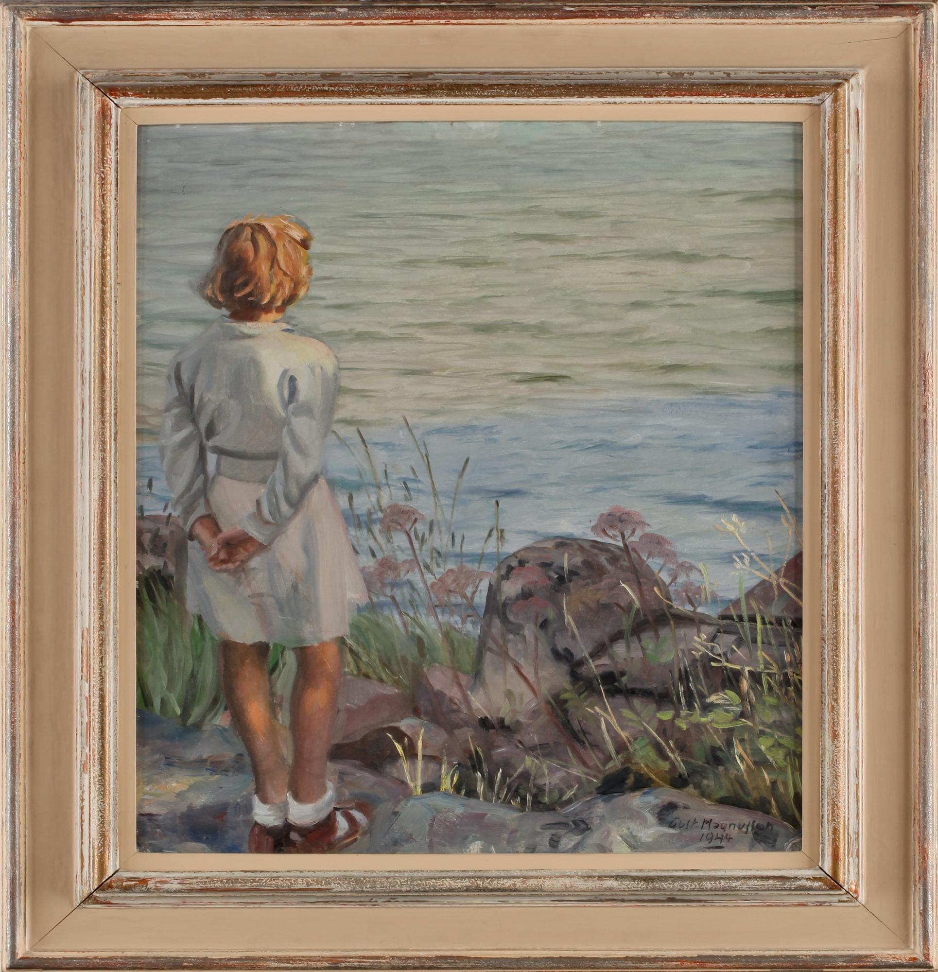 GUSTAF MAGNUSSON, olja på pannå, signerad och daterad 1944.