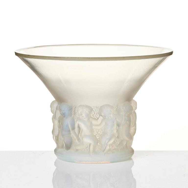 René Lalique, a "Farandole" glass vase, France, post 1930.