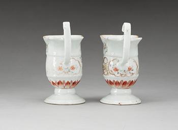 A pair of famille rose ewers, Qing dynasty, Qianlong (1736-95).