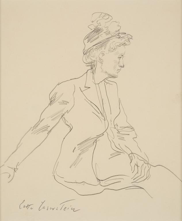 Lotte Laserstein, Seated woman in profile.