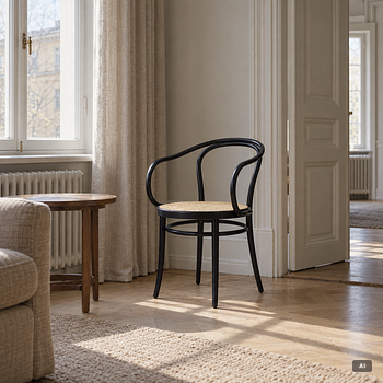 Michael Thonet, stolar, 6 st modell 18, karmstolar 2 st modell 30,  Ton.