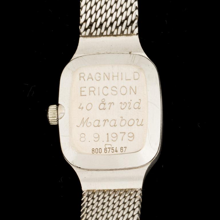 ARMBANDSUR, 18k vitguld, Certina, 1970-tal. Vikt ca 30g.