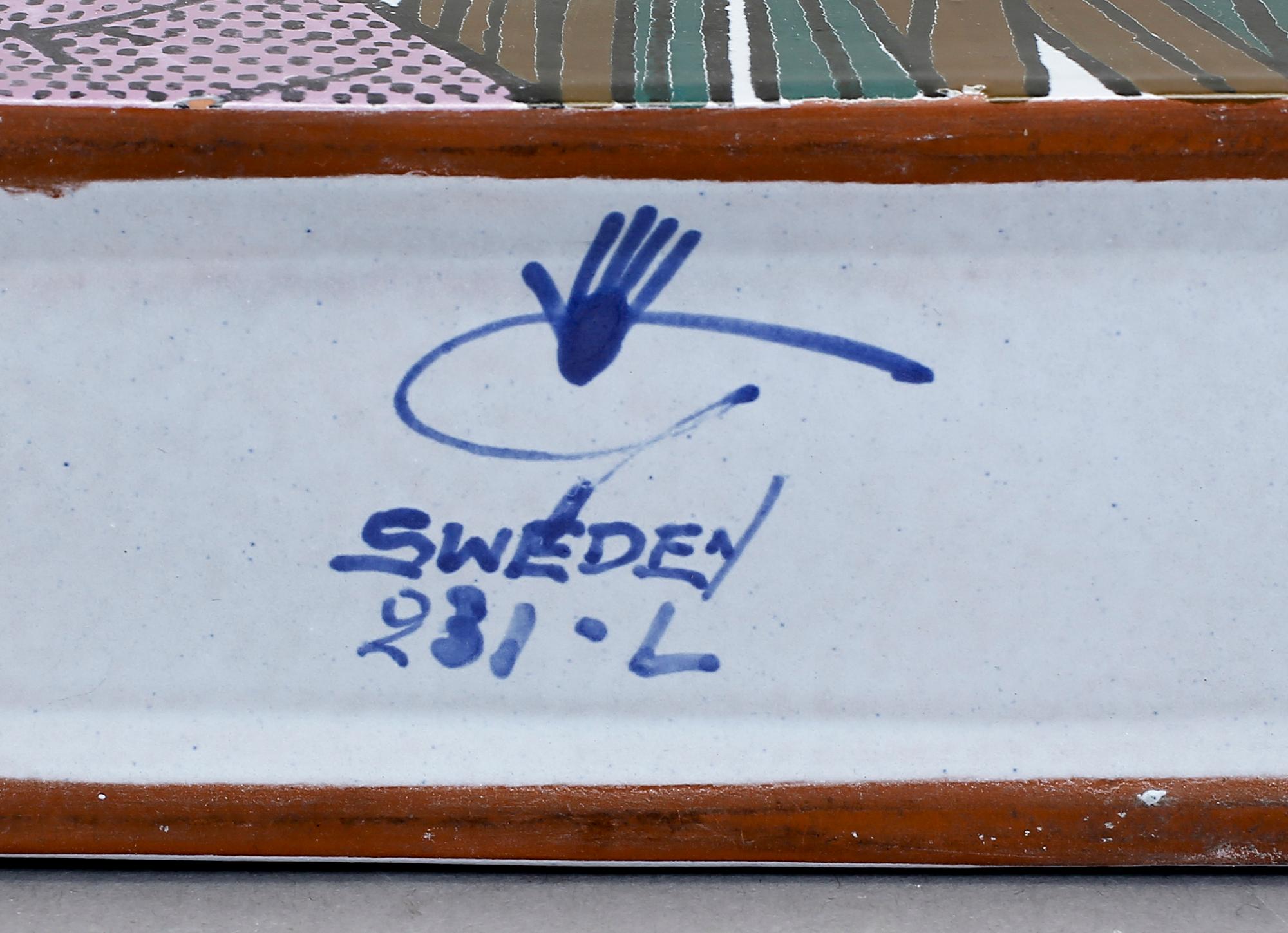 VAS, fajans. "Karneval", Stig Lindberg, Gustavsberg studio. I produktion 1958-1962.