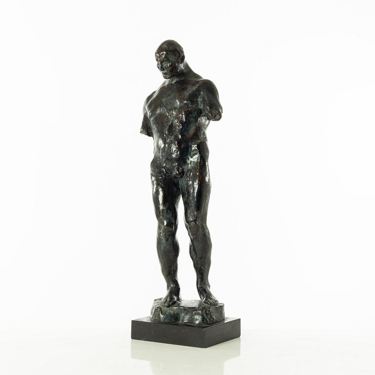 Gudmar Olovson, sculpture. Signed. Numbered. Foundry mark. Bronze, total height 50 cm, length 13 cm.