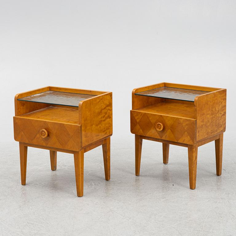 Sängbord, ett par, 1930/40-tal.