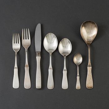 61 pieces of silver cutlery, late 20th century .