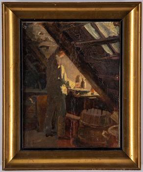 Niels Bjerre, olja på duk/pannå.