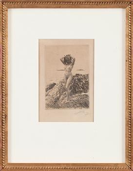 ANDERS ZORN, etsning, sign.