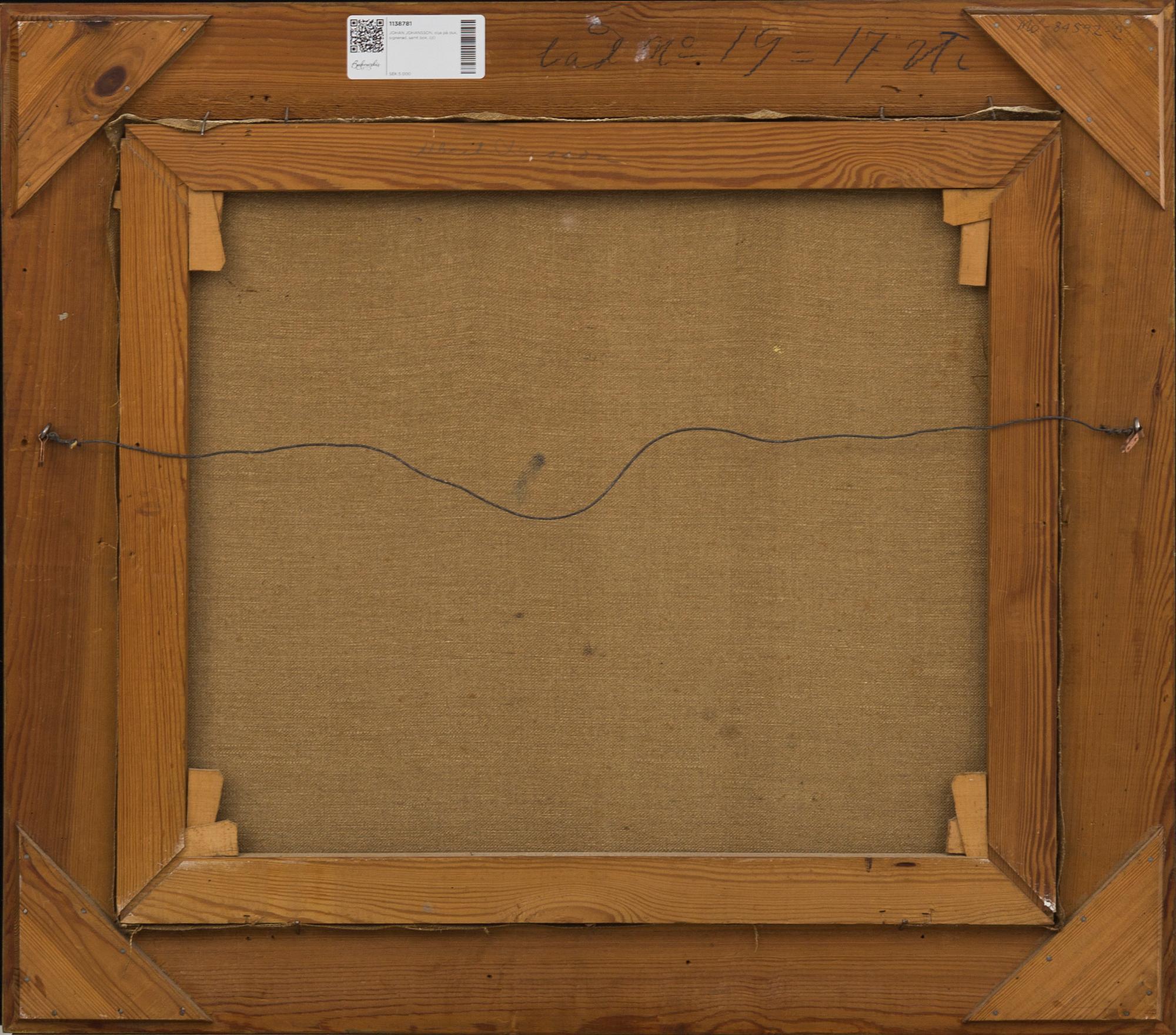 JOHAN JOHANSSON, oil on canvas, and a book.