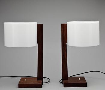 BORDSLAMPOR, ett par, Uno och Östen Kristiansson, Luxus, 1970-tal.