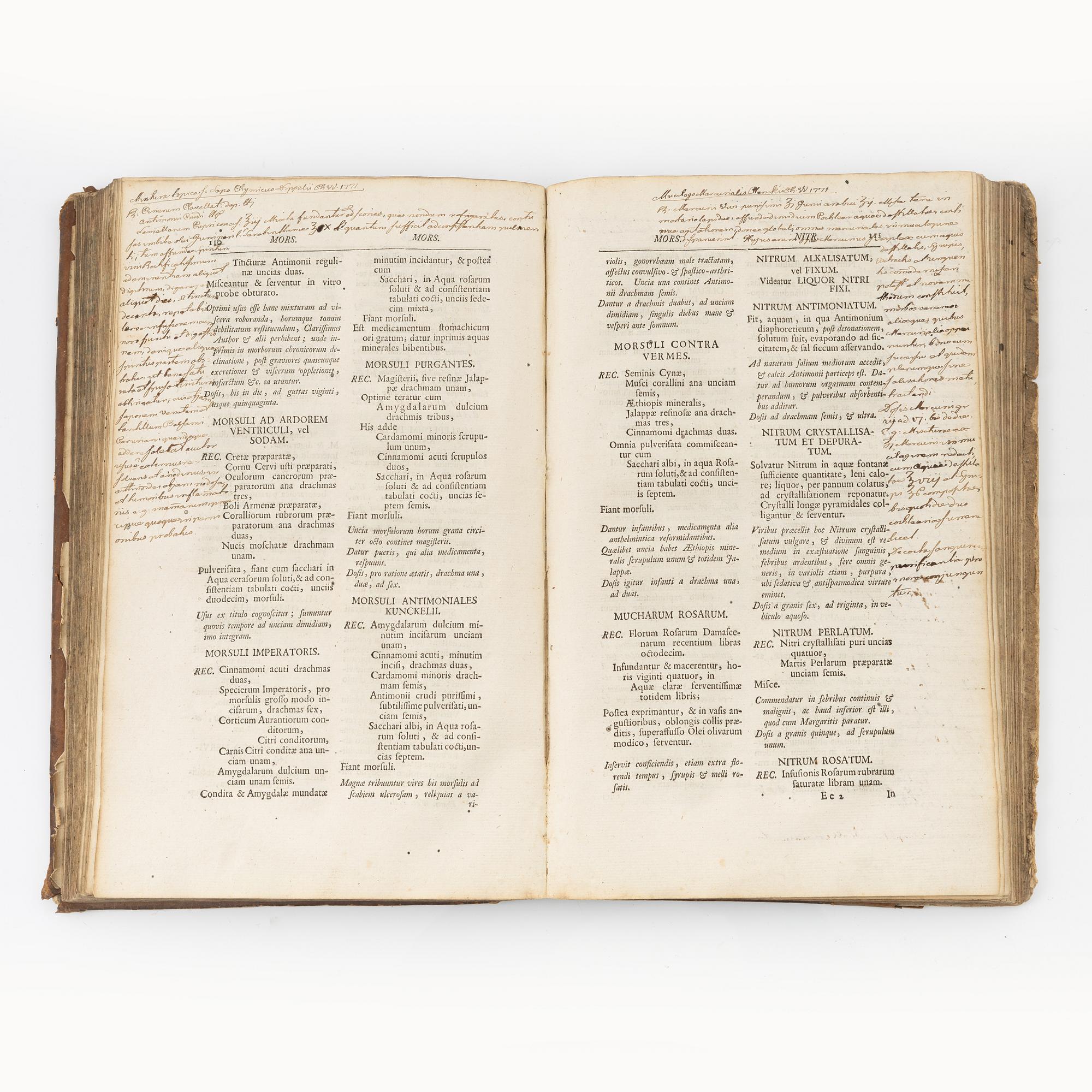 Pharmacopoea Wirtenbergica, 1750.