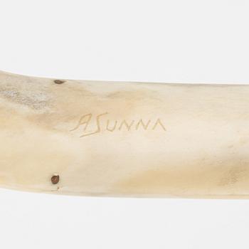 Anders Sunna, a reindeer horn knife, signed.