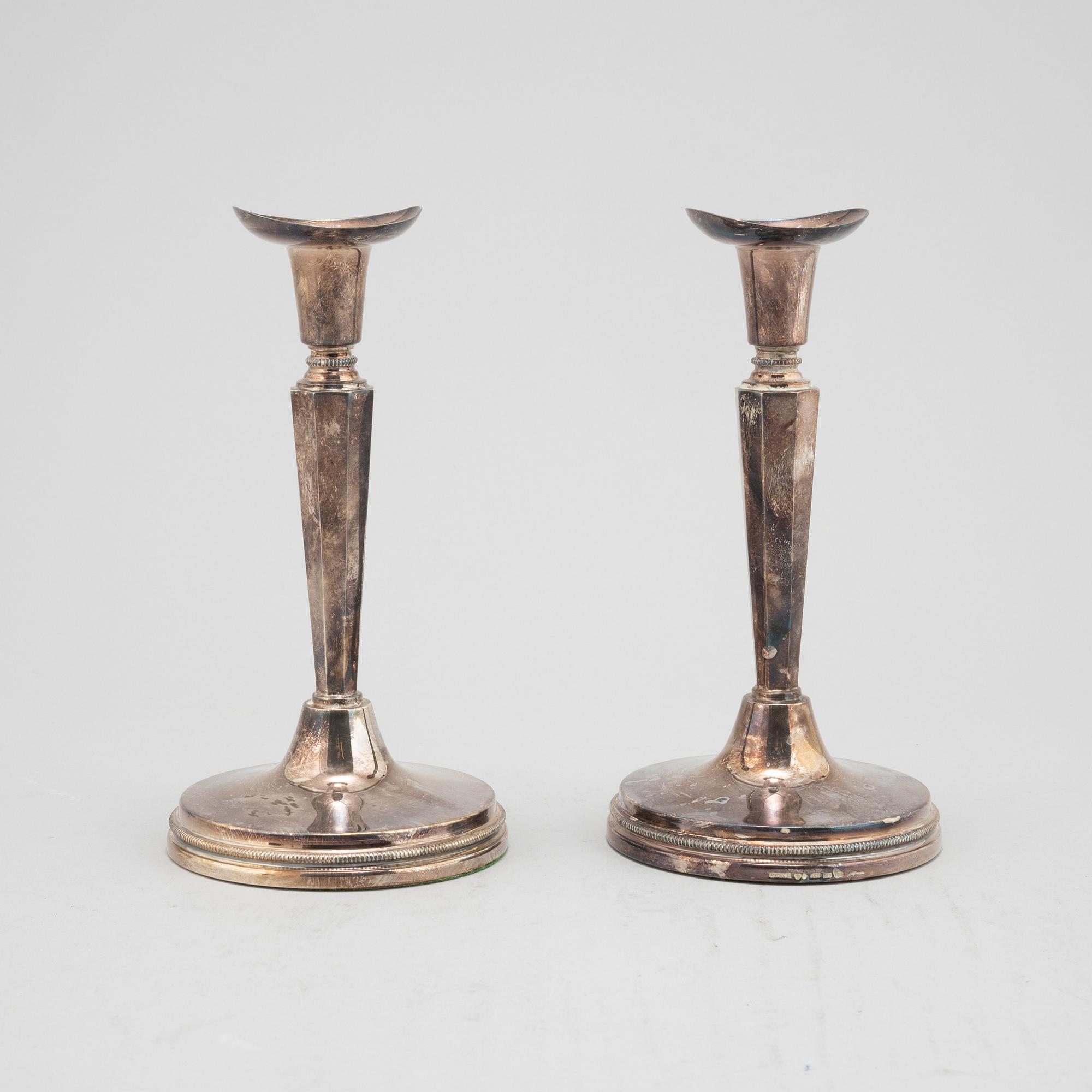 Eric Löfman, ljusstakar, ett par, silver, Mema, 1991.