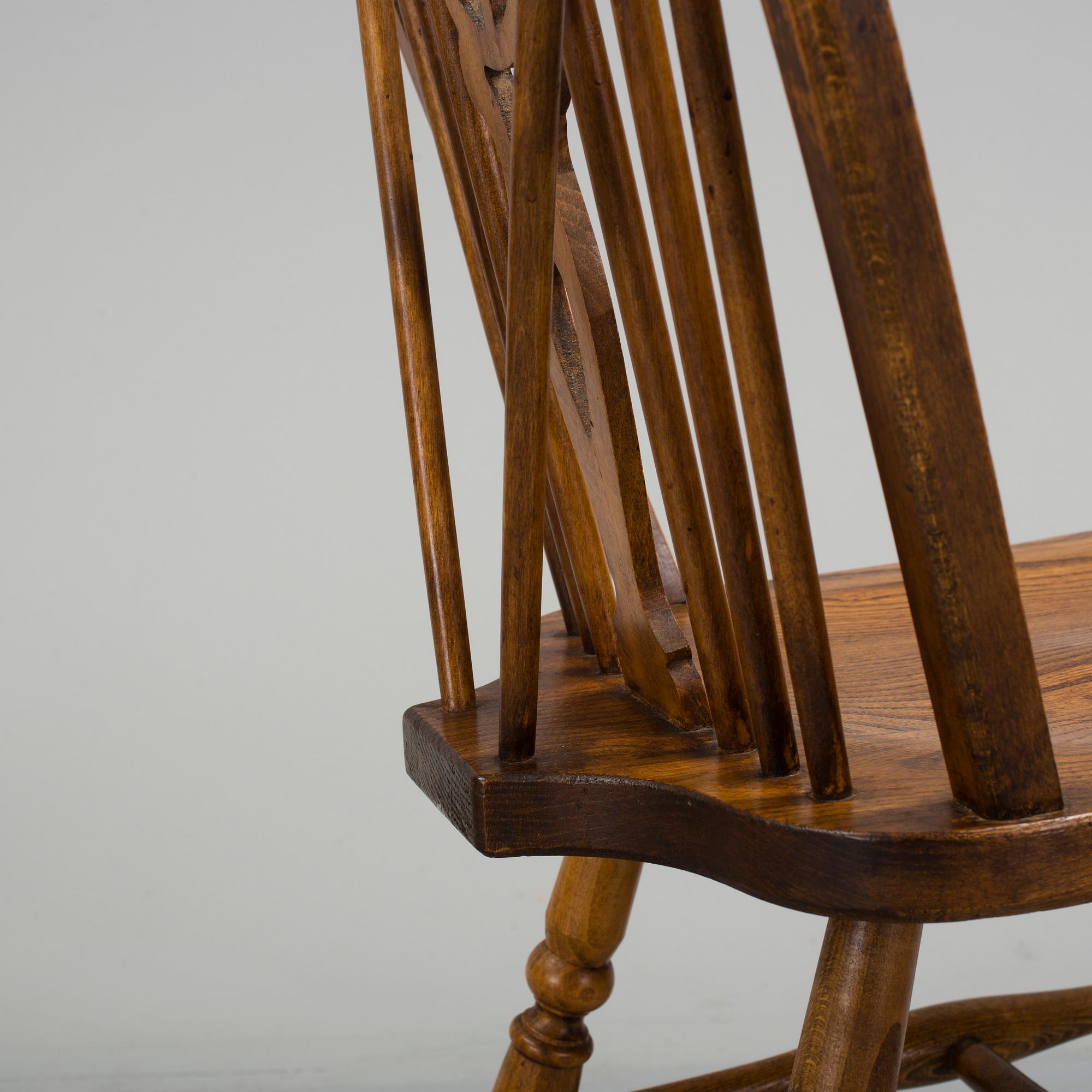 Six oak chairs from Reprodux, second half of the 20th century.