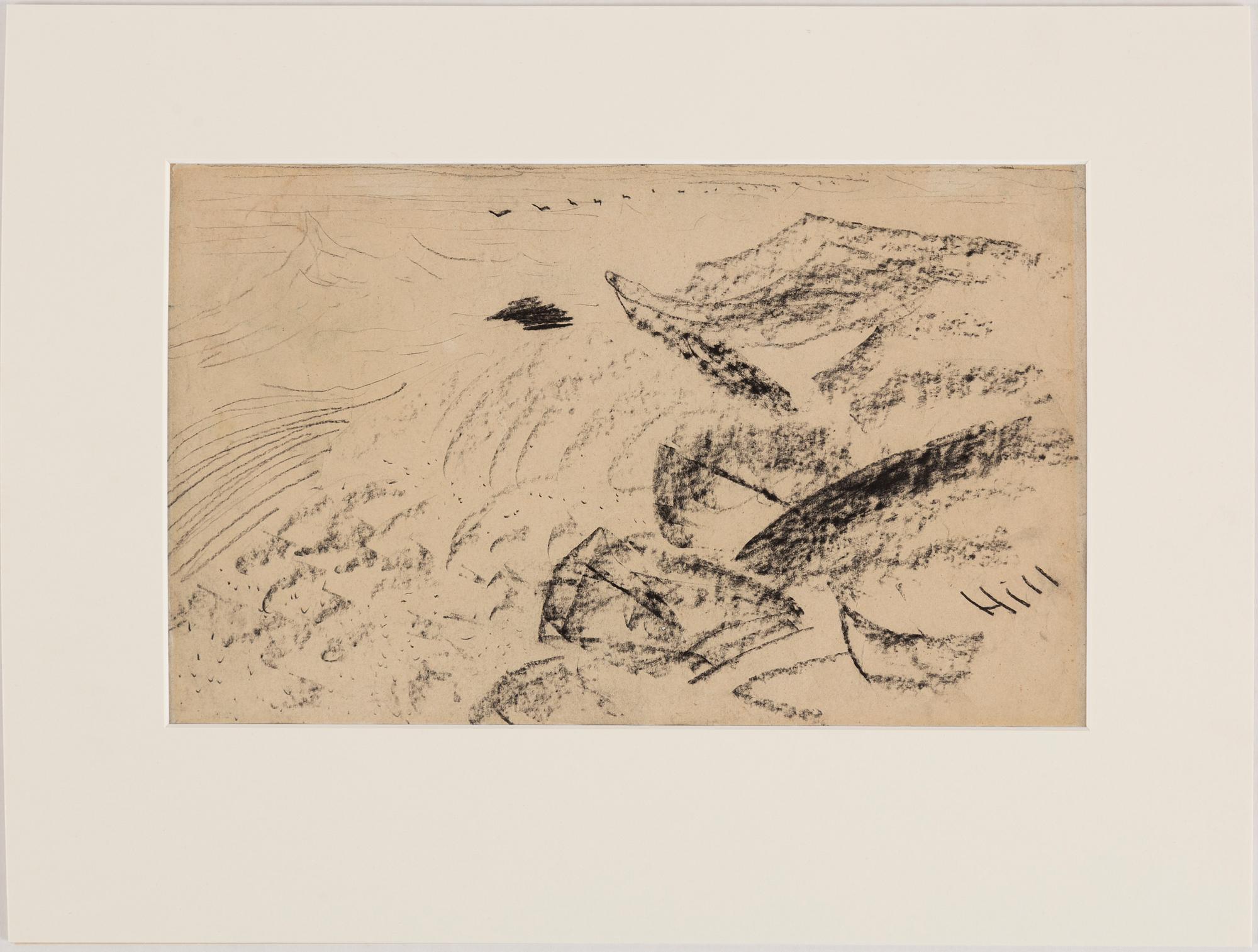 CARL FREDRIK HILL, Charcoal, signed and.
