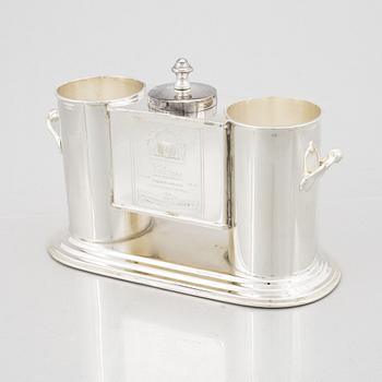Wine cooler, silver plate, period.