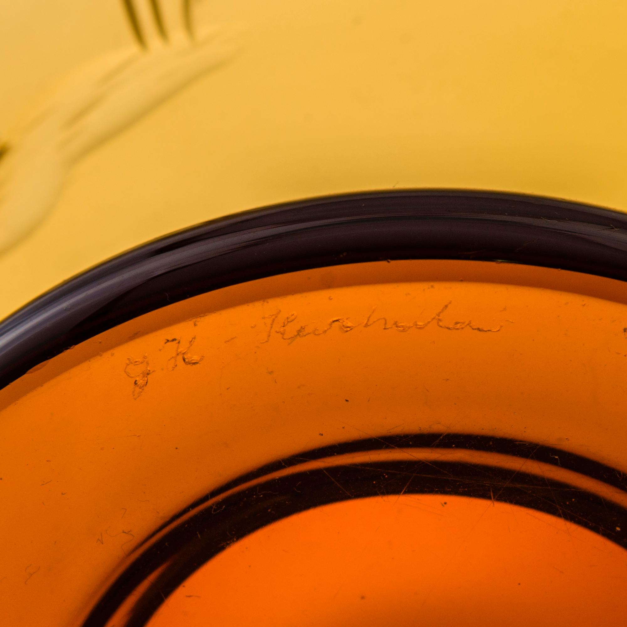 GÖRAN HONGELL Two 1930s Glass Bowls.