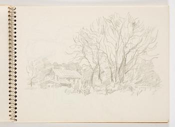 Lotte Laserstein, 4 skissböcker med blyertsteckningar.