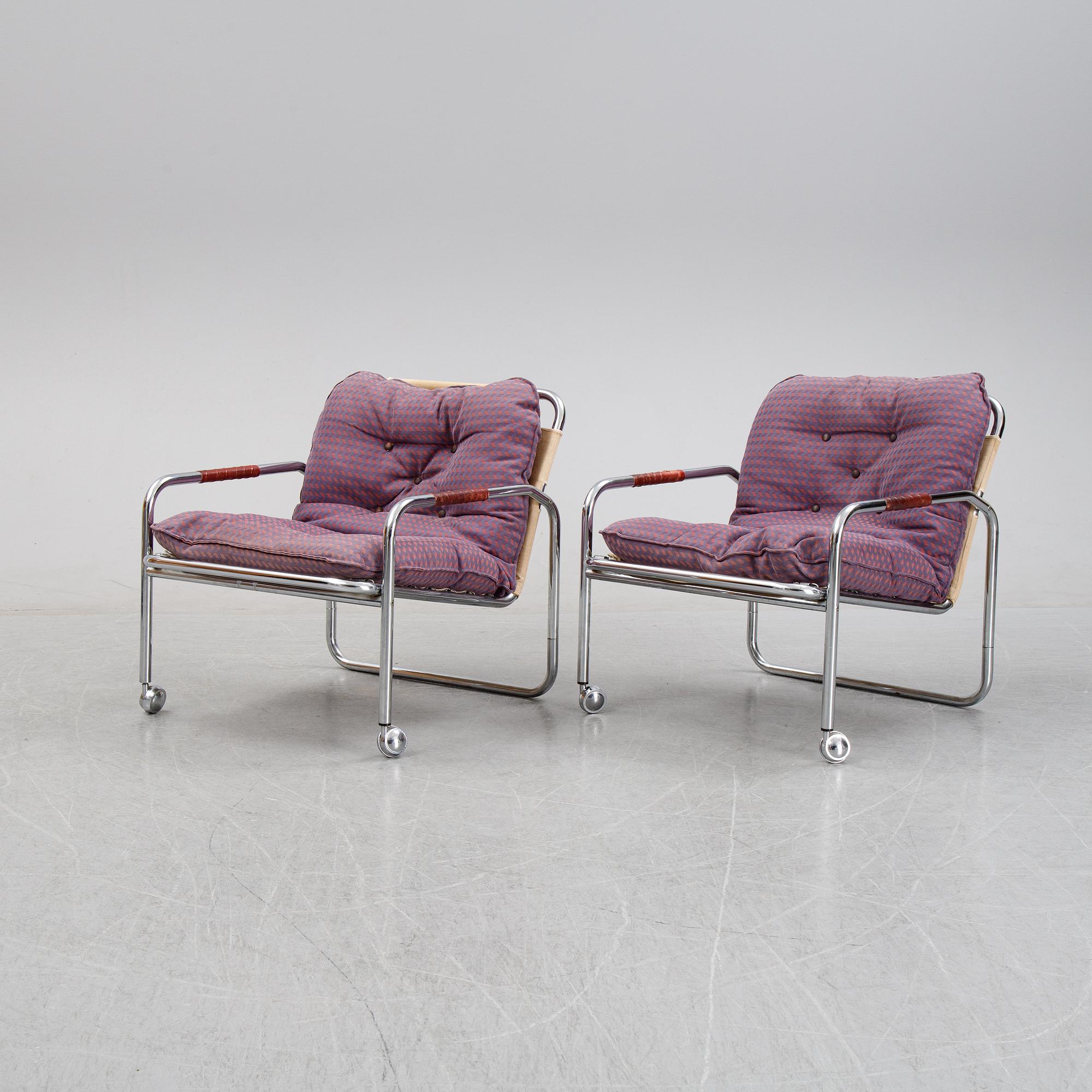 Göran Holmqvist, armchairs, a pair, "Klav", IKEA, 1970s.