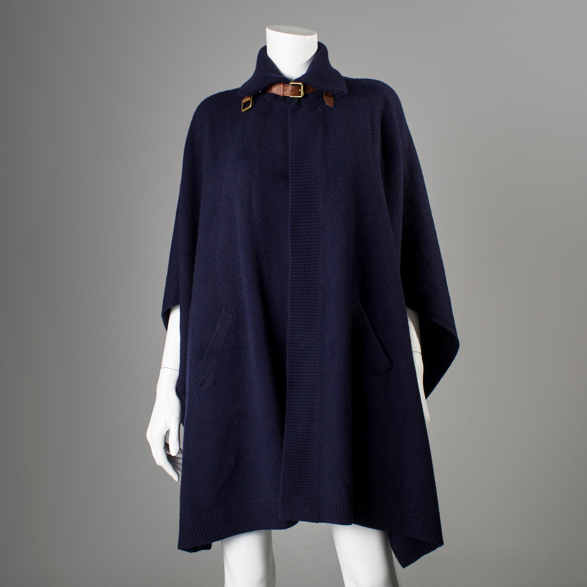 A wool-and cashmere poncho by Ralph Lauren.