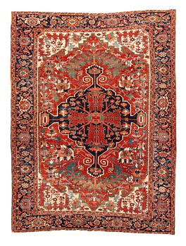 251. A carpet, antique Heriz, ca 375 x 280,5 cm.