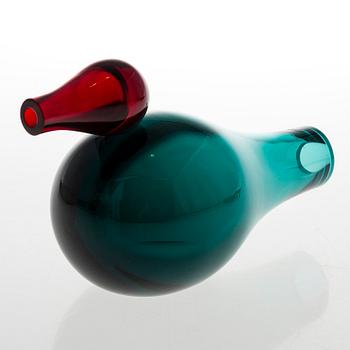 A glass bird by Giorgio Vigna for Iittala, signed G. Vigna, Iittala.