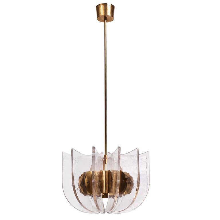 Ingeborg Lundin, a rare ceiling lamp model "DD 1907", Orrefors, 1960s.